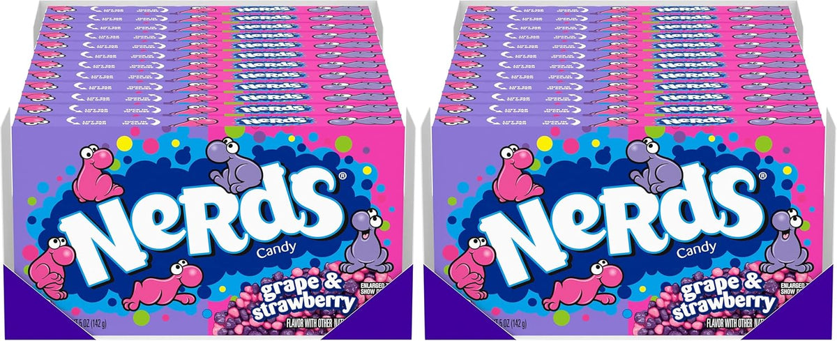 Nerds Candy, Grape & Strawberry Flavor, 5 Ounce Movie Theater Candy Boxes (Pack of 12) - Image 9
