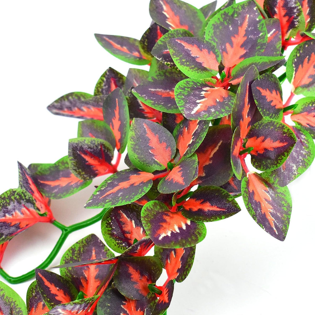 Set of 3 non-toxic reptile habitat plants with suction cups