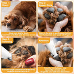 White cordless pet grooming shaver showing smart battery display screen interface