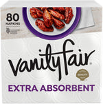 Vanity Fair Extra Absorbent Premium Paper Napkins 80 count pack front view