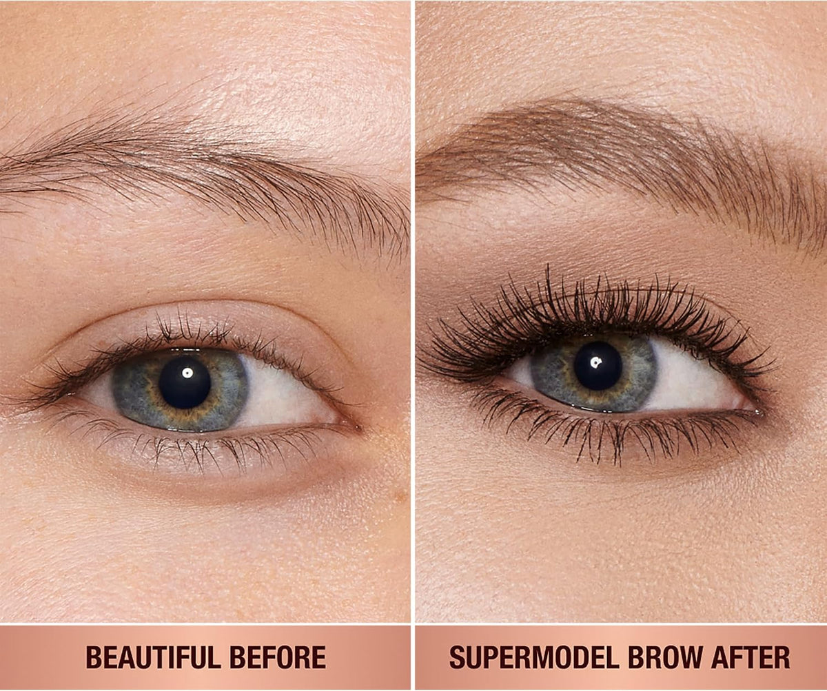 Charlotte Tilbury Brow Cheat pencil with spoolie brush visible