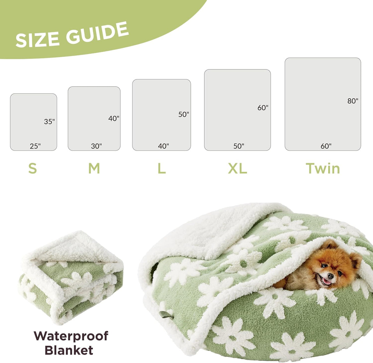 Le Sure waterproof blanket spread on couch