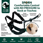 Adjustable cord lock feature on Sporn dog harness
