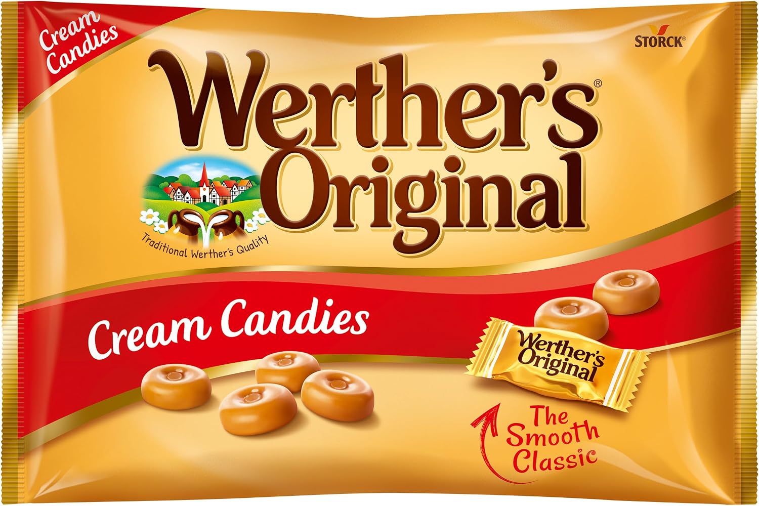 Werther's Original Cream Candies front view packaging and design