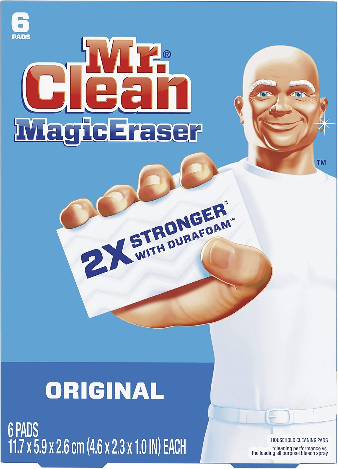 Mr. Clean Magic Eraser original cleaning pads front view packaging