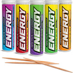 Xero Picks Energy Infused Flavored Toothpicks variety pack front view for caffeine boost.