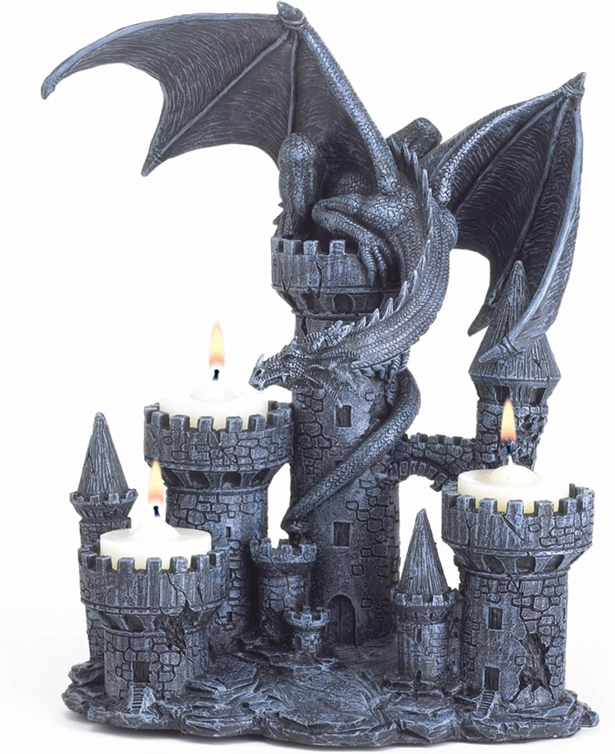 Zingz And Thingz dragon candleholder front view gothic castle decor