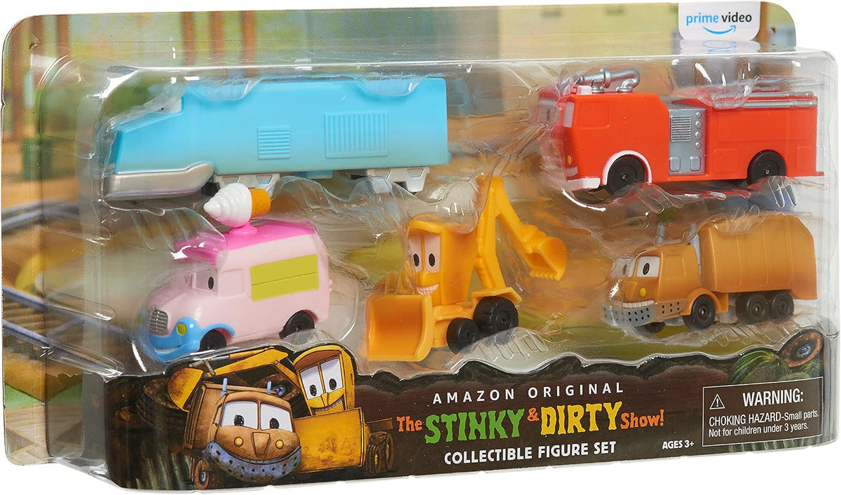 Just Play The Stinky & Dirty Show 5 Piece Collectible Figure Set front view