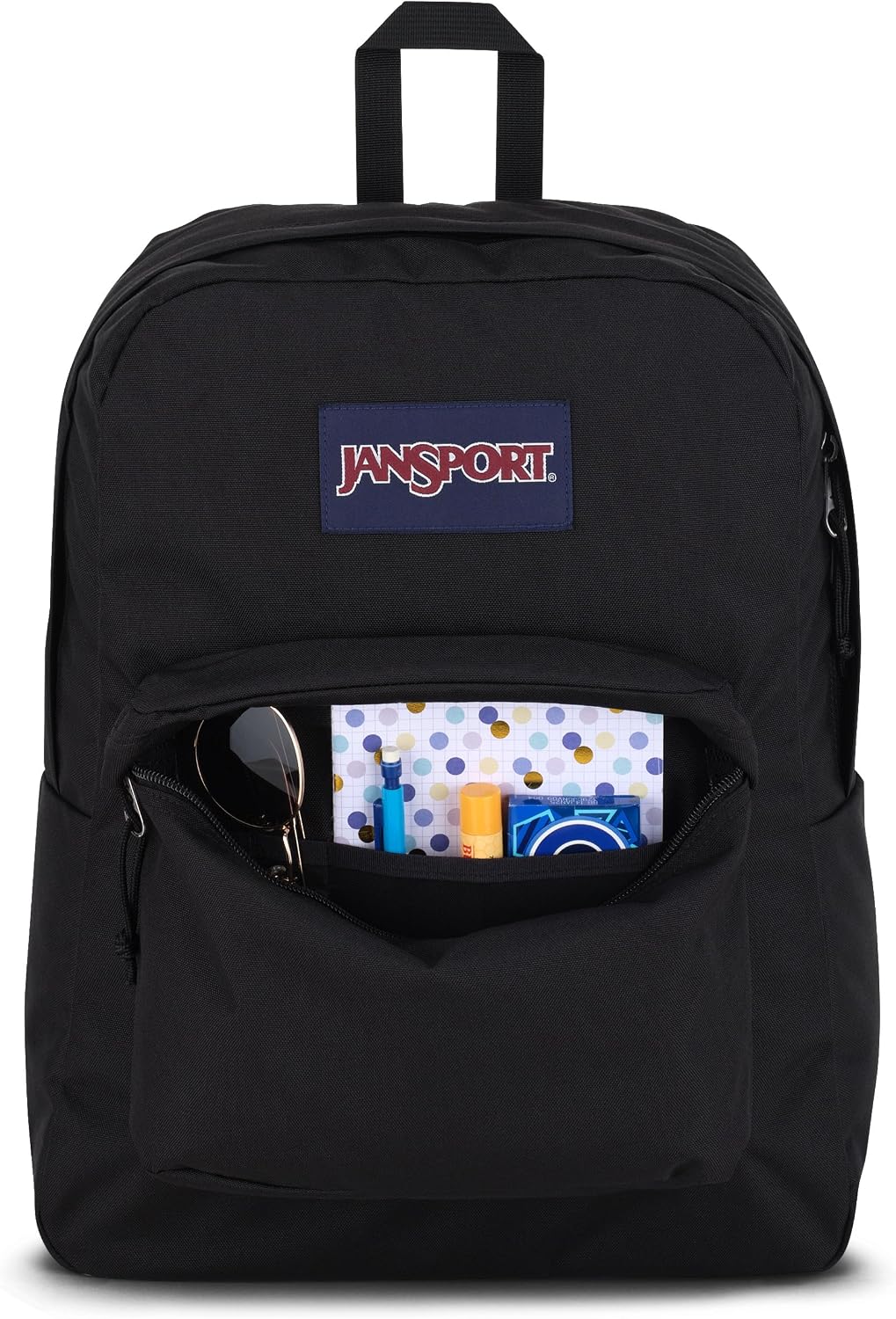 JanSport SuperBreak One Black padded shoulder straps back panel