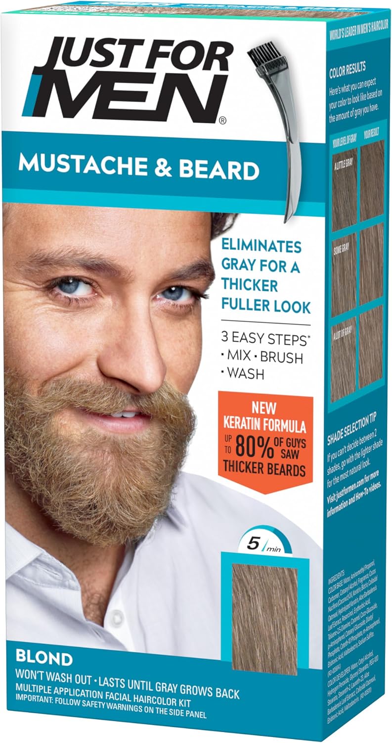 Just For Men Mustache and Beard Blond M-10/15 front view