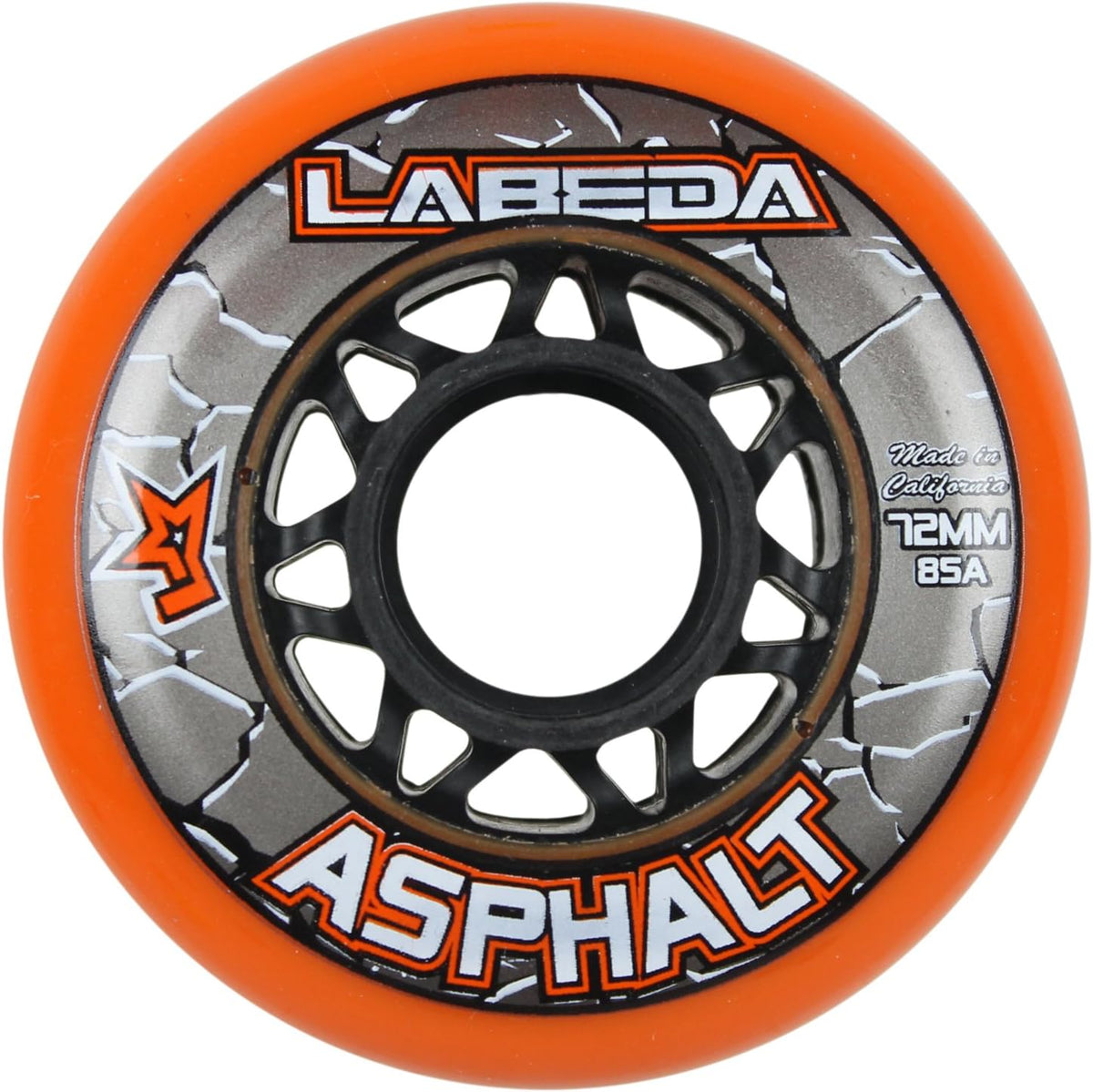 Labeda orange outdoor inline hockey wheels with hybrid ceramic bearings