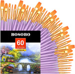 BOSOBO Paint Brushes Set, 20 Pcs Small Paint Brush Kit Round Flat Tip Nylon Hair, for Acrylic Painting, Watercolor, Oil Painting, Kids Face Nail Art Canvas Rock Craft, Art Supplies, Blue - Image 9