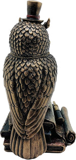 Veronese Design Steampunk Top Hat Owl book stack detail