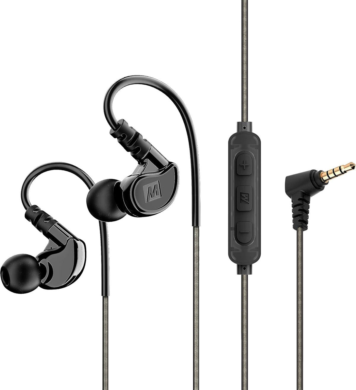 MEE audio M6 Sport Wired Earbuds, Noise Isolating In Ear Headphones, Sweatproof Earphones for Running/Gym/Workouts with Dynamic Enhanced Bass Sound, Memory Wire Earhooks, 3.5mm Jack Plug (Clear) - Image 10