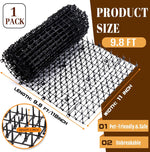 Hmdivor black plastic pet deterrent mat close up of spikes