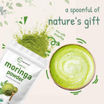 Micro Ingredients organic moringa leaf powder packaging size comparison