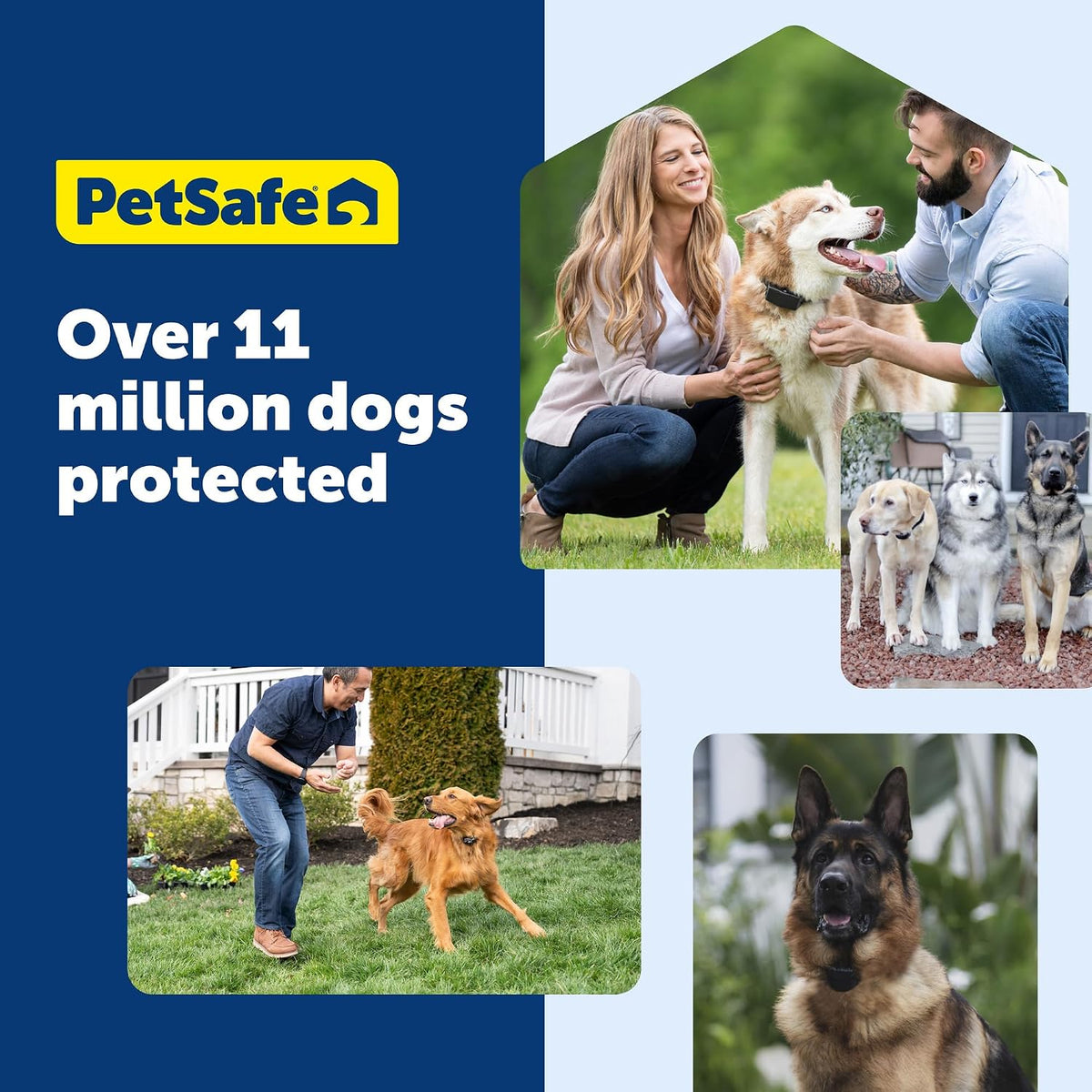 PetSafe YardMax smart dog fence collar packaged view showing authentic USA import labeling