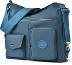 Hobo Purse for Women, Nylon Crossbody Shoulder Handbag Convertible Backpack - Image 9