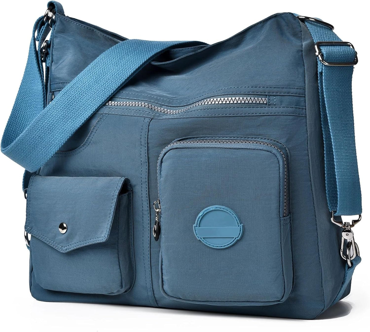 Hobo Purse for Women, Nylon Crossbody Shoulder Handbag Convertible Backpack - Image 9