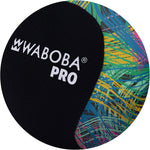 Waboba Pro Water Bouncing Ball colorful lines variant front view showing textured grip panel
