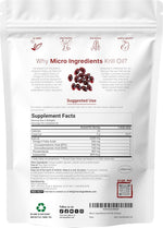 Micro Ingredients triple strength krill oil softgels nutrition facts label