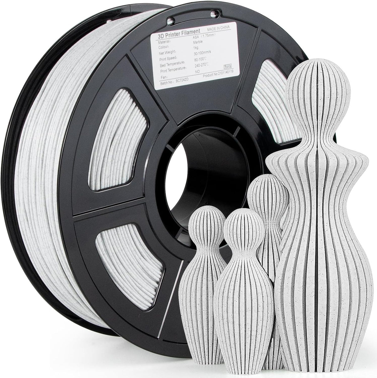 iSANMATE ASA Filament 1.75mm Black 1KG, UV & Weather Resistant 3D Printer Filament Perfect for Outdoor Functional Parts, Dimensional Accuracy +/- 0.02mm, 1kg Spool (2.2lbs) - Image 15