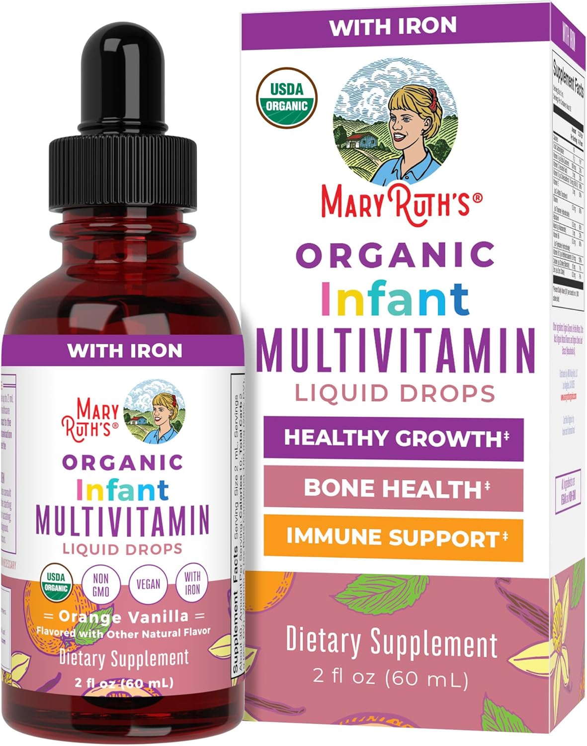MaryRuth's Organic Toddler Multivitamin Drops,Vegan,Sugar Free,30 Servings | Vitamin A C D E B6 B12 Zinc, Healthy Growth Support, Immunity & Bone Health & Cognitive Function - Image 10