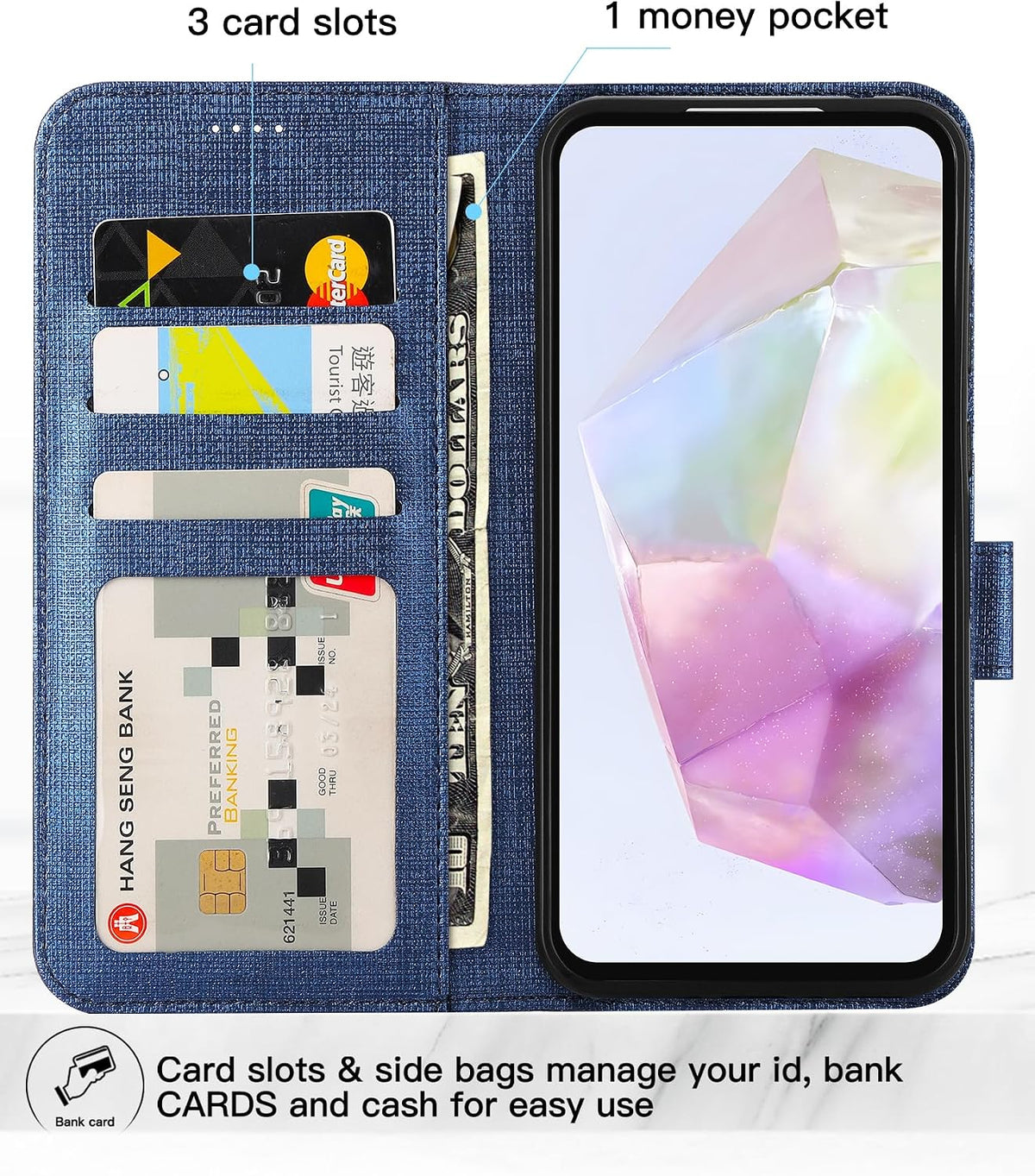 Foluu Samsung Galaxy A35 case kickstand feature active