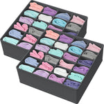 Simple Houseware Sock Drawer Organizer, 3 Pack, Dark Gray | for Dresser/Closet/Bedroom, 2 Pack 24 Cell & 1 Pack 16 Cell - Image 11