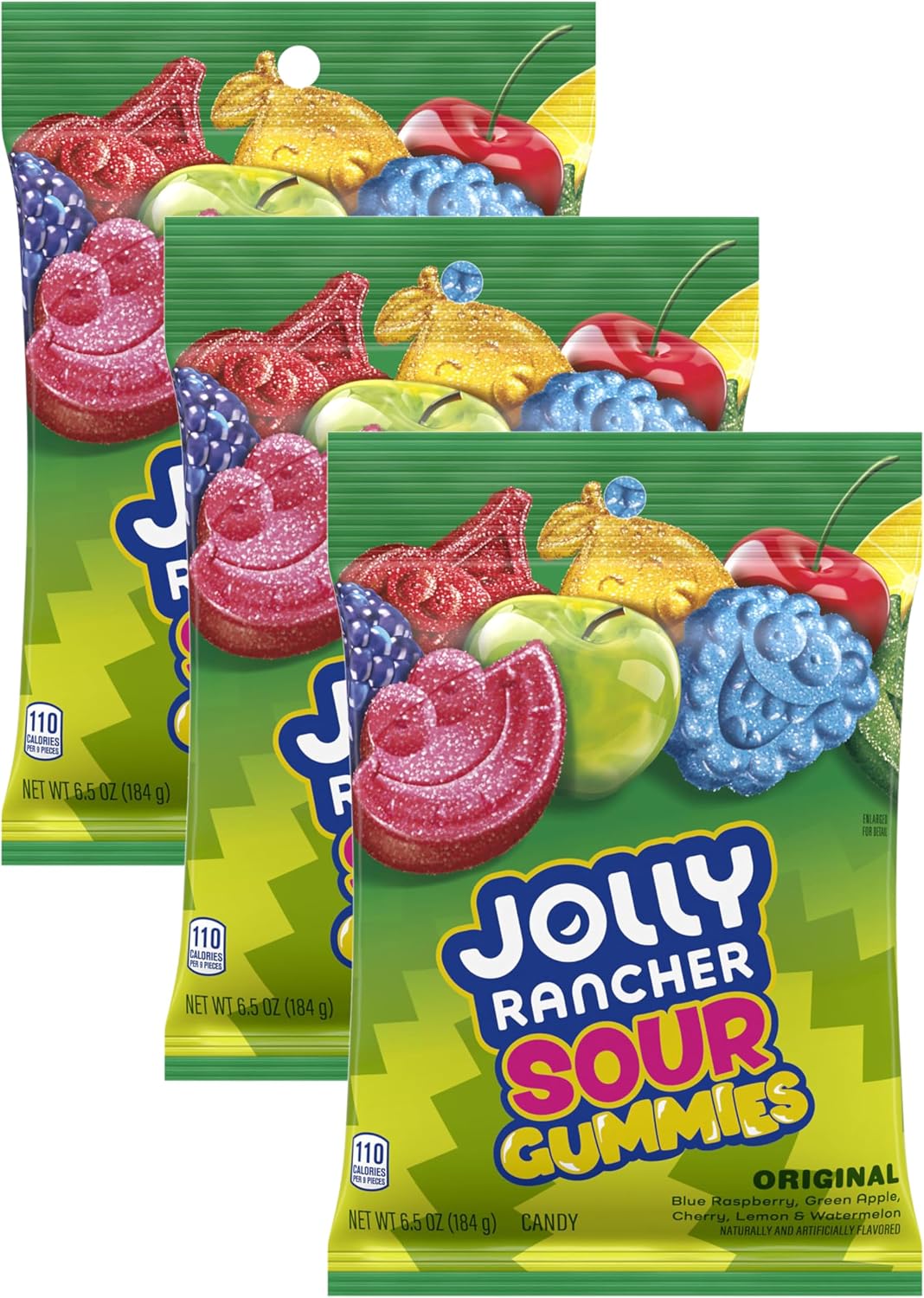 Imported American Jolly Rancher candy selection on display