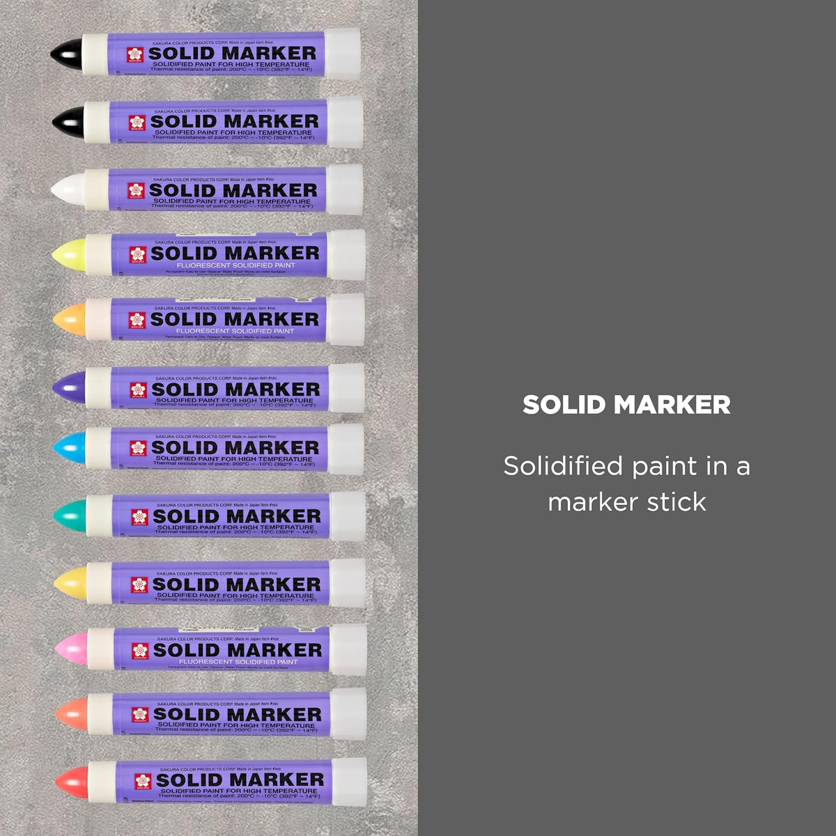 Sakura solid paint marker assorted color swatches