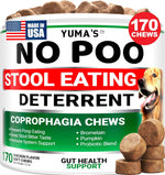 Yuma's 170 count dog urine neutralizer chews on a wooden surface