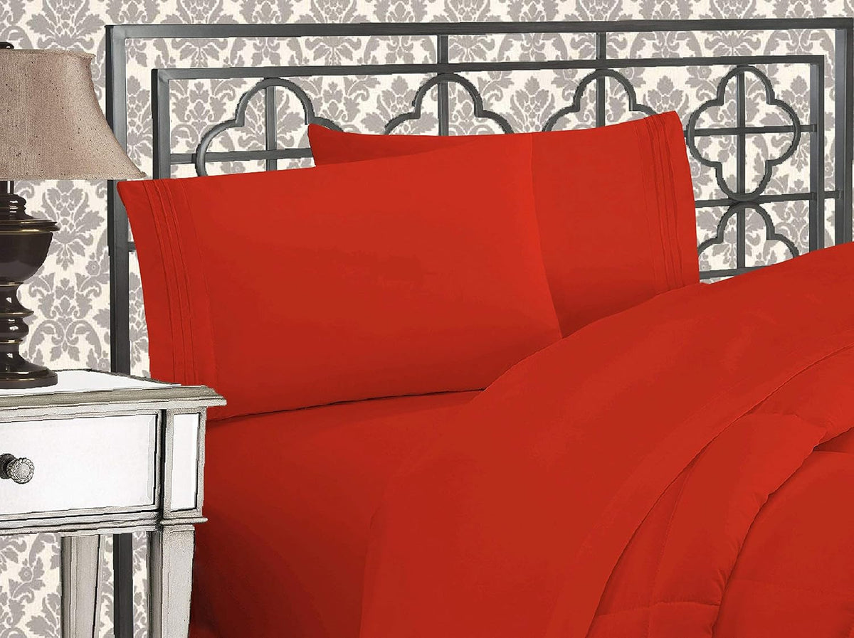 Elegant Comfort 4-Piece Bed Sheet Set Ultra Soft, Queen, Pink - Image 14