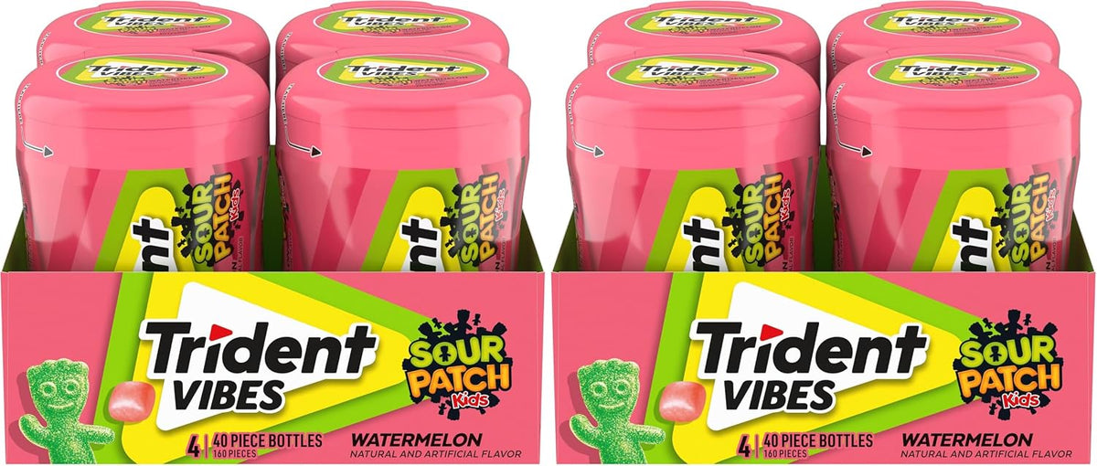 Trident Vibes Sugar-Free Chewing Gum, Cotton Candy Flavor, 40 Pieces - Image 9