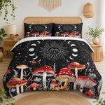 Queen Comforter Set, 3 Pieces Music Disco Bedding, All Season | Black Retro Wood Grain Soft Comforter with 2 Pillowcases for Kids and Adults Room Bedroom Bed Decor - Image 9
