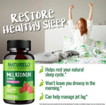 Naturelo Melatonin Gummies nutritional supplement facts label