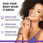 Liquid biotin and collagen drops dropper dispenser closeup