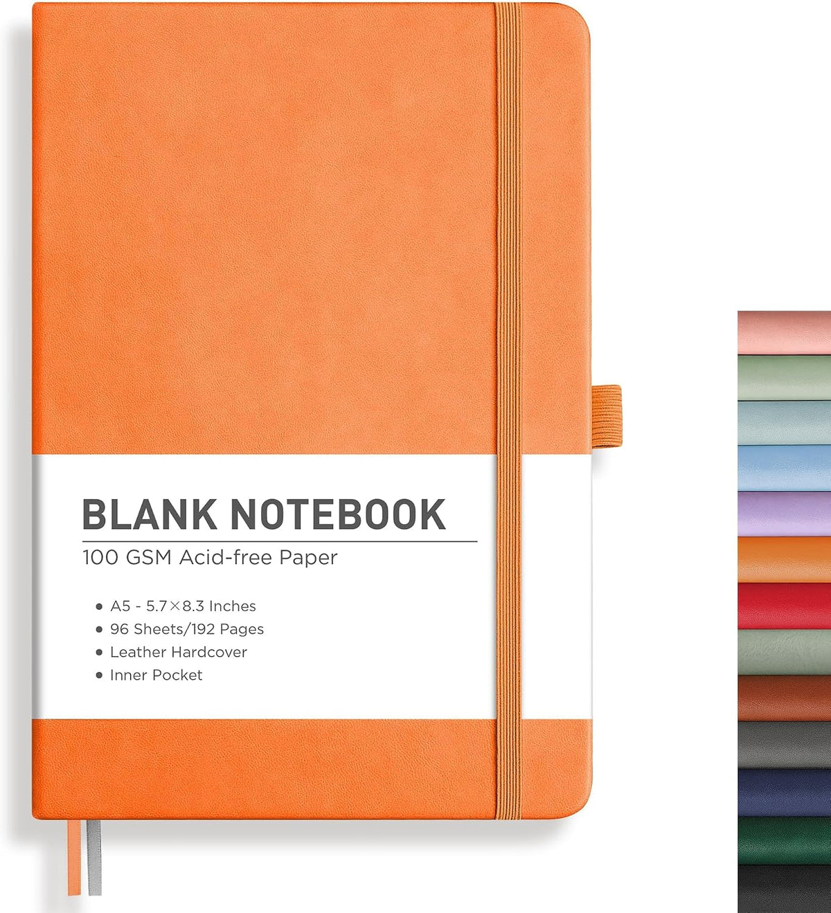 RETTACY Lined Journal Notebook, 192 Numbered Pages, A5 Size (5.7'' x 8.3'') | Leather Hardcover, 100 GSM Thick Paper, for Men & Women, Journaling, Writing, Work & Office (Brown) - Image 14