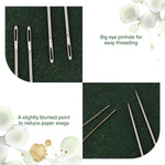 Lineco bookbinding needles large eye detail view
