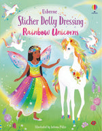 Usborne Sticker Dolly Dressing Rainbow Unicorns front cover view book