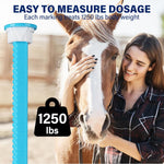 Six pack of Qouinuey equine paste syringes arranged