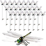 12 Pack Dragonfly Clips, Fake Dragonflies with Stakes, Realistic Plastic Dragonfly Garden Decorations, Fly Deterrent Clips for Hats, Pets, Horses, Deer, Yard, Patio, Indoor & Outdoor Decor - Image 12