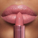 Charlotte Tilbury satin shine lipstick rose gold packaging close up