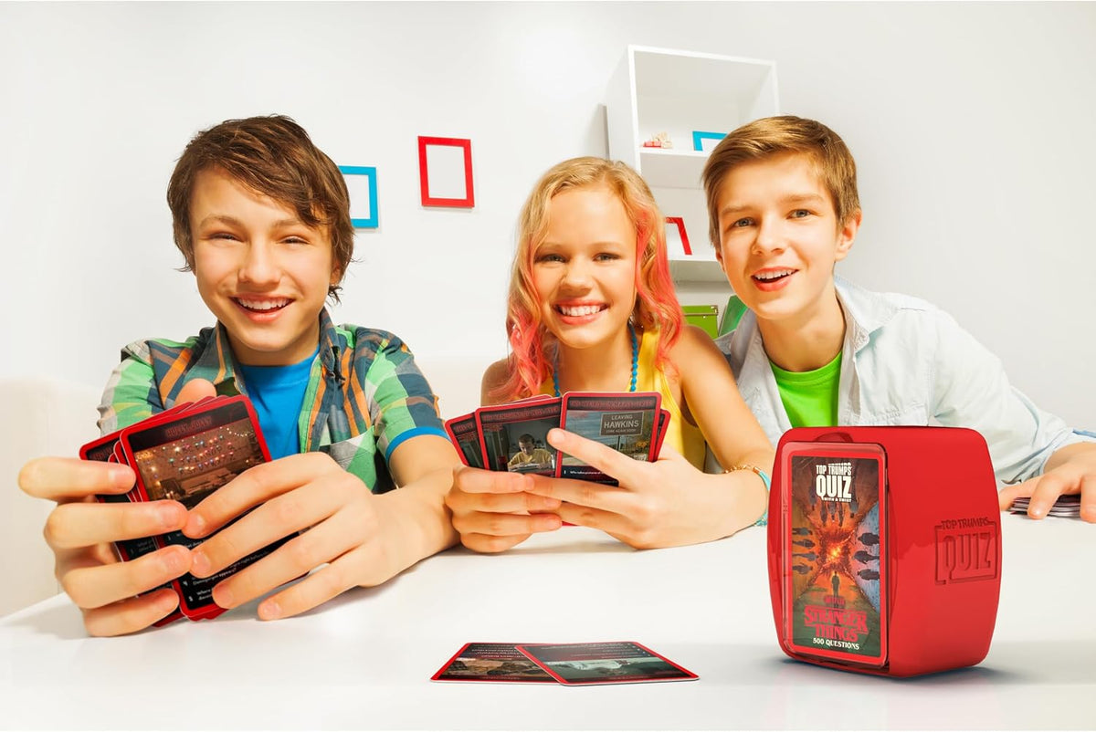 Top Trumps Stranger Things quiz cards layout
