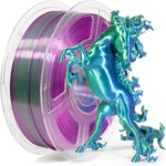iSANMATE 3D Printer Filament, PLA Filament 1.75mm Dual Color Filament, Shiny Silk PLA Coextruded Filament, 3D Printing Filament Magic PLA, 1 kg/Spool (Black+Purple) - Image 11