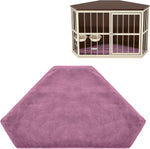 CroBlissful 42.5 x 23.8 Inch Dog Kennel Pad Furniture Crate Corner Washable Bed Large Dog Deluxe Crate Bed Pet Cage Sleeping Mat Soft Indoor Pet Corner Side Table(Only Mat)(Gray,Plush) - Image 9
