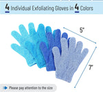 Slick Solutions body scrub gloves paired in blue shades