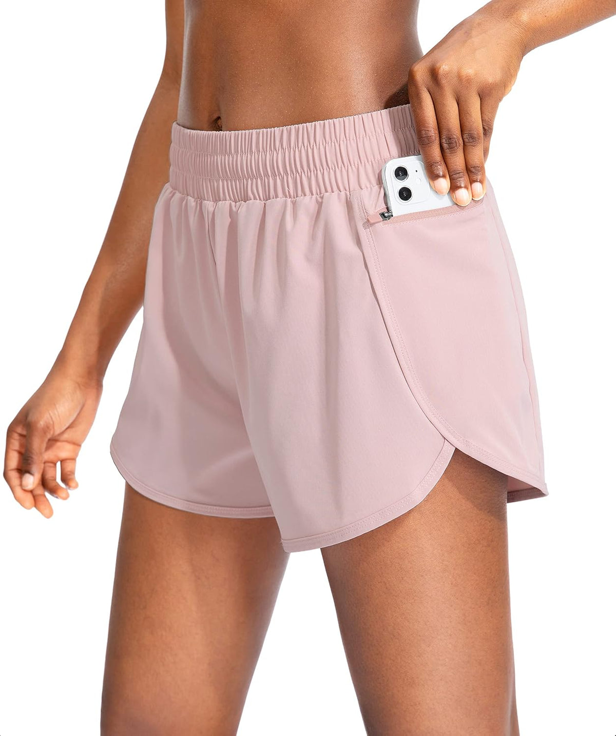 Soothfeel Womens Running Shorts with Zipper Pockets 3"/5" High Waisted Athletic Gym Workout Shorts for Women with Liner - Image 10