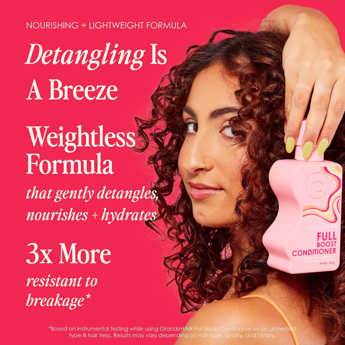 Grande Cosmetics GrandeHAIR bottles side angle display