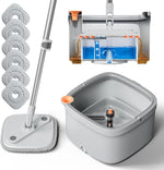 KZKR M16 Spin Mop and Bucket Set front view showing dual water tank technology.
